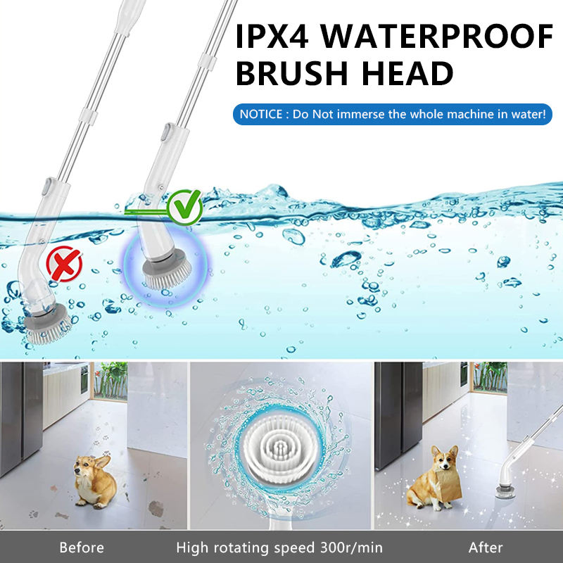 Electric Spin Scrubber Cordless Rotating Cleaning Brush (KS-2640)