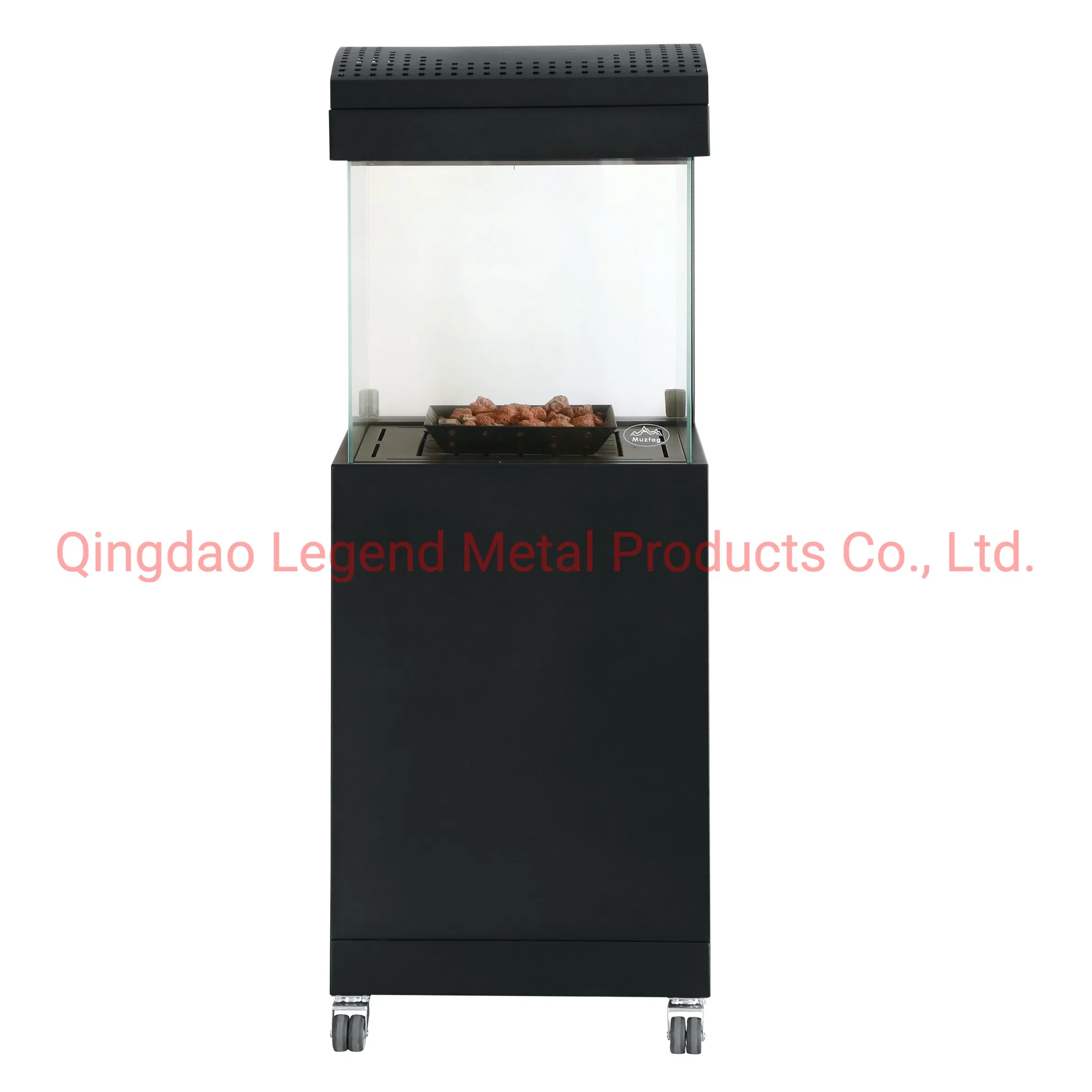 Free Standing Outdoor Use Gas Fireplace with Real Flame