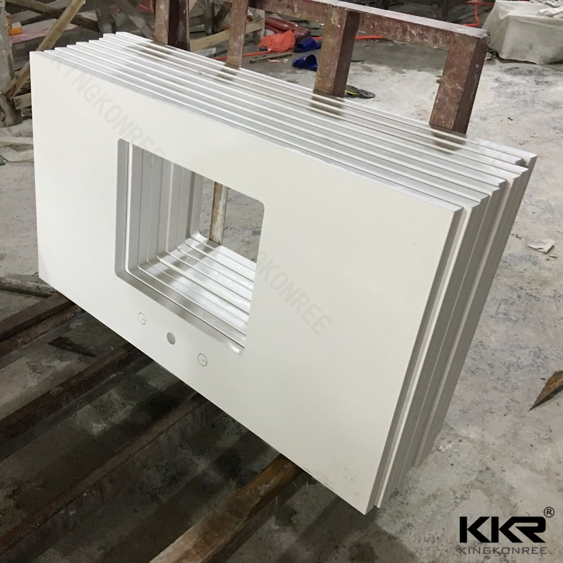 Customized Polystone One Piece Bathroom Vanity Sink and Countertop (KKR-200304-3)