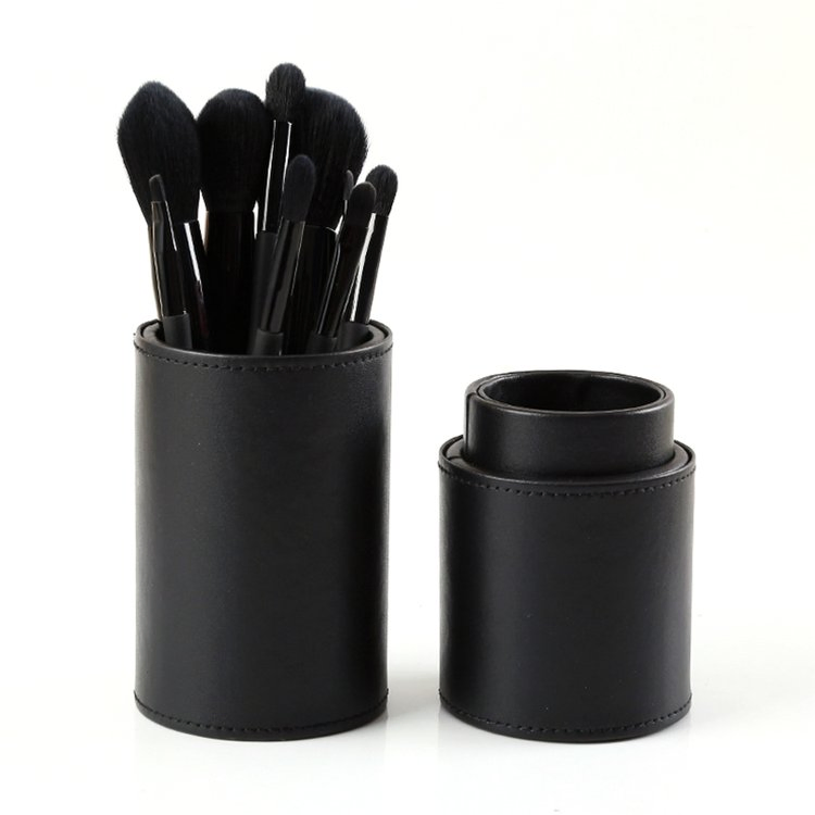 9 PCS Black Makeup Brush Manufacturers Wholesale Makeup Brush Sets Custom Vegan Soft Fiber Hair Makeup Brush Set