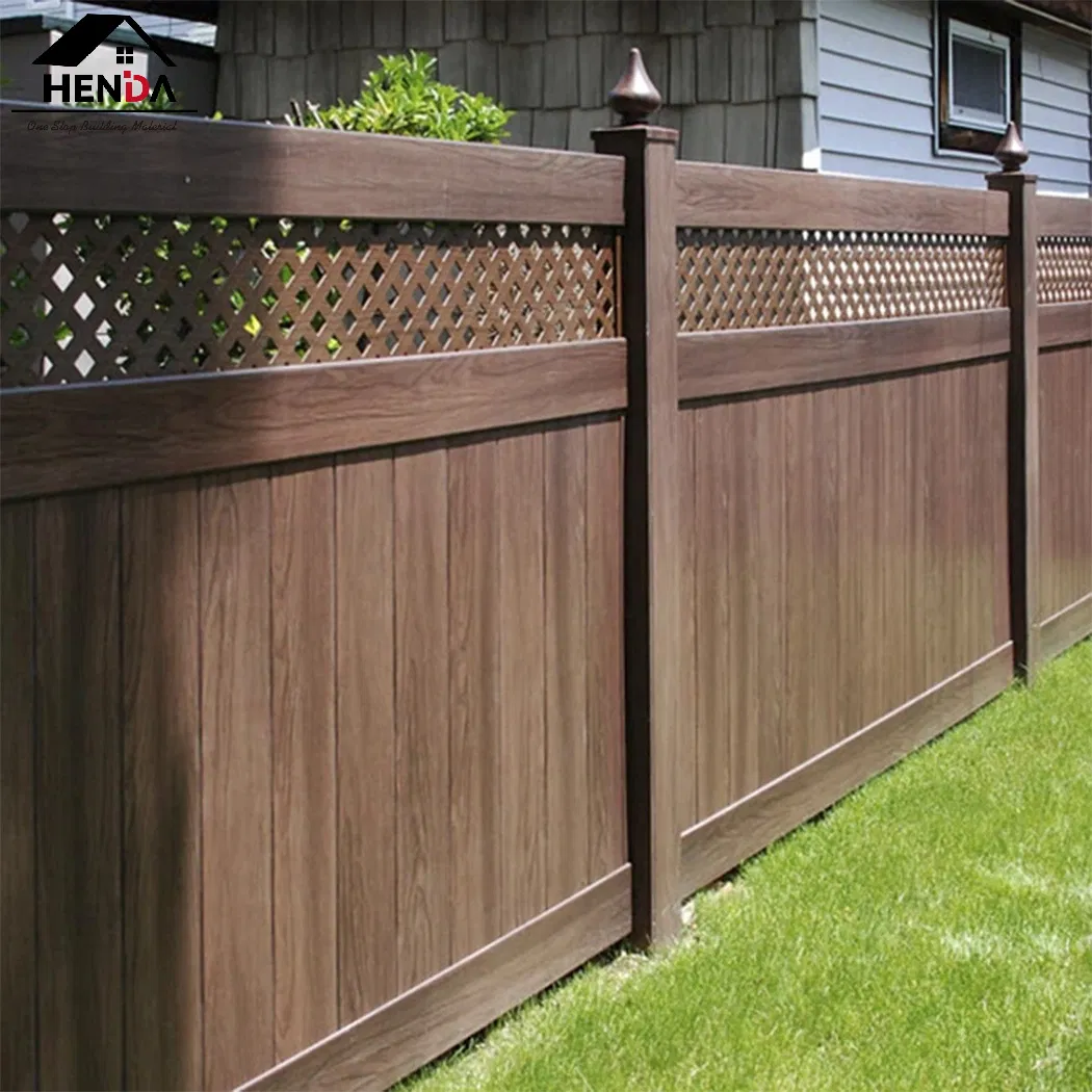 Outside PVC Vinyl Fencing/Fence Privacy Fencing Rust-Proof Patio Enclosure for House Gate