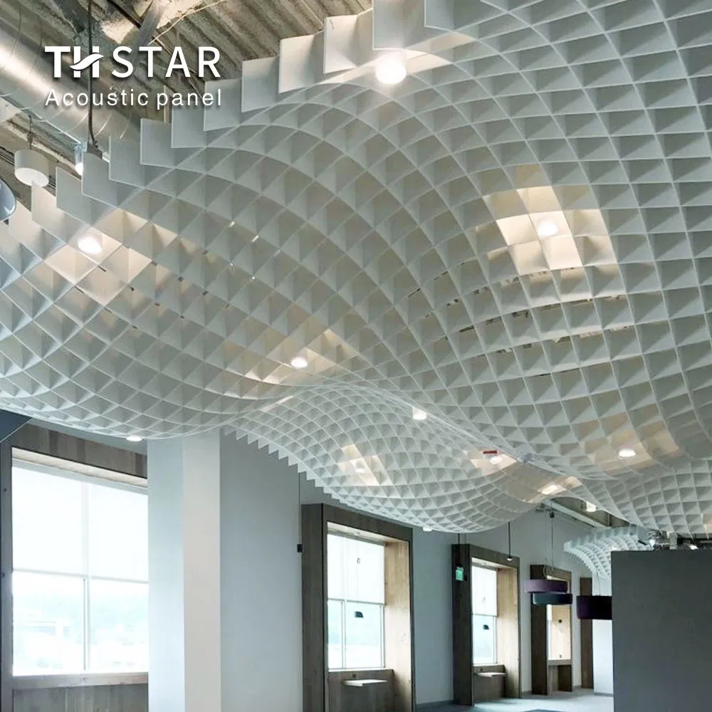 Euroyal High Quality Sound Absorption Ceiling Acoustic Foam Polyester Fiber Panel