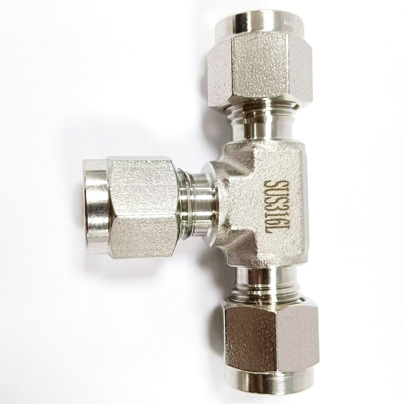 Afklok Cutting Ferrules Stainless Steel Tube Fitting Union Tee ODM OEM