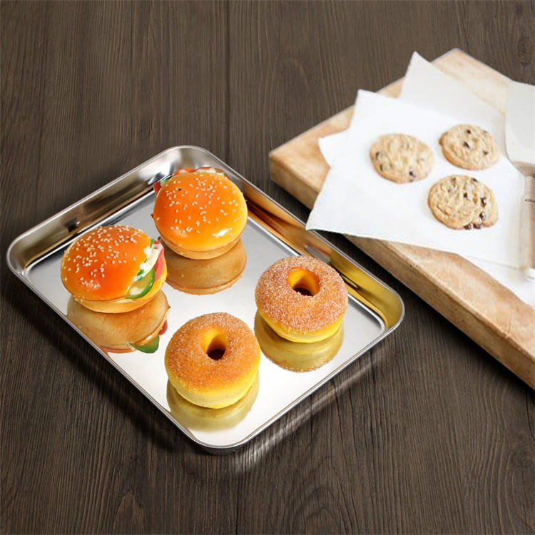 10 Inch Stainless Steel Baking Pans Toaster Oven Tray Pans Cookie Baking Sheets