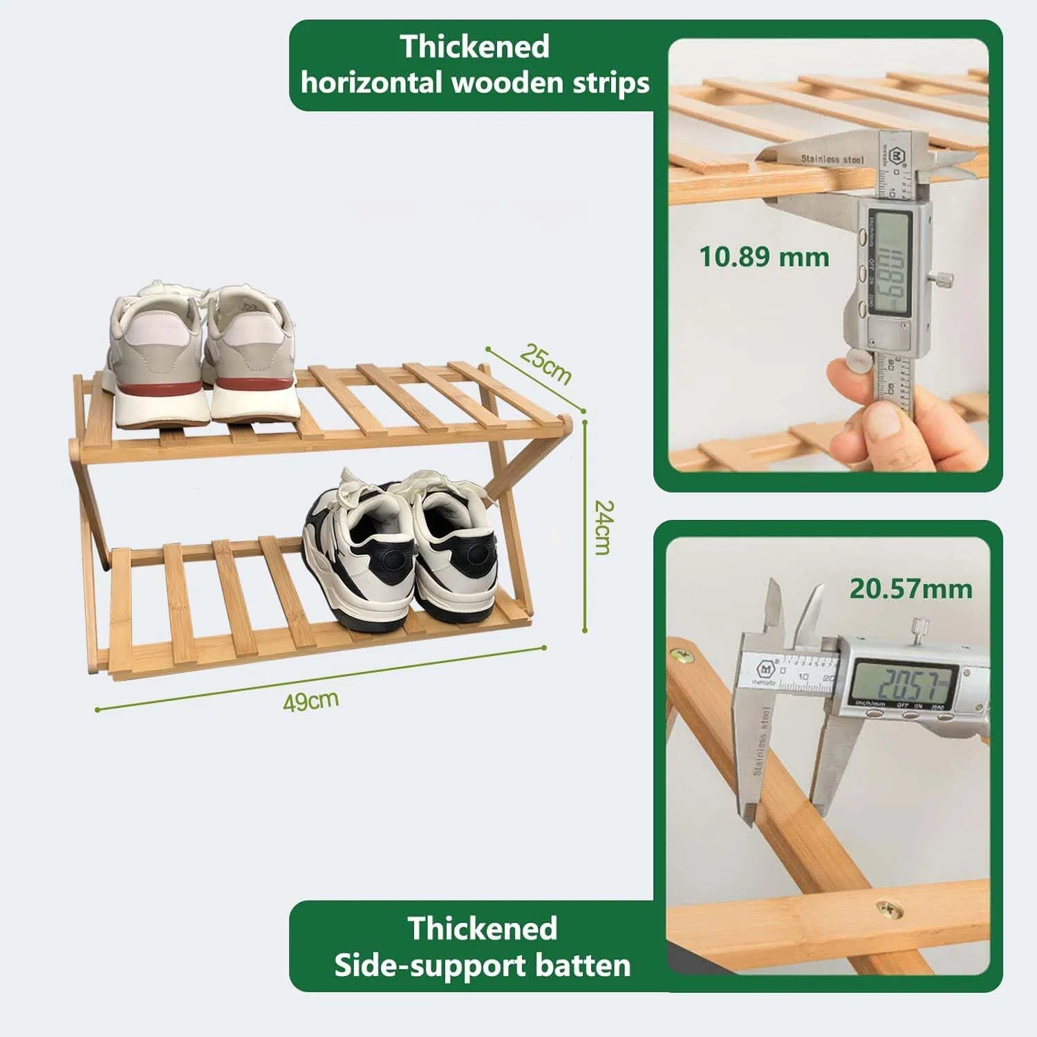 Bamboo Made Household Minimalist Living Room, Bedroom, Bathroom, Second Floor Folding Bamboo Rack