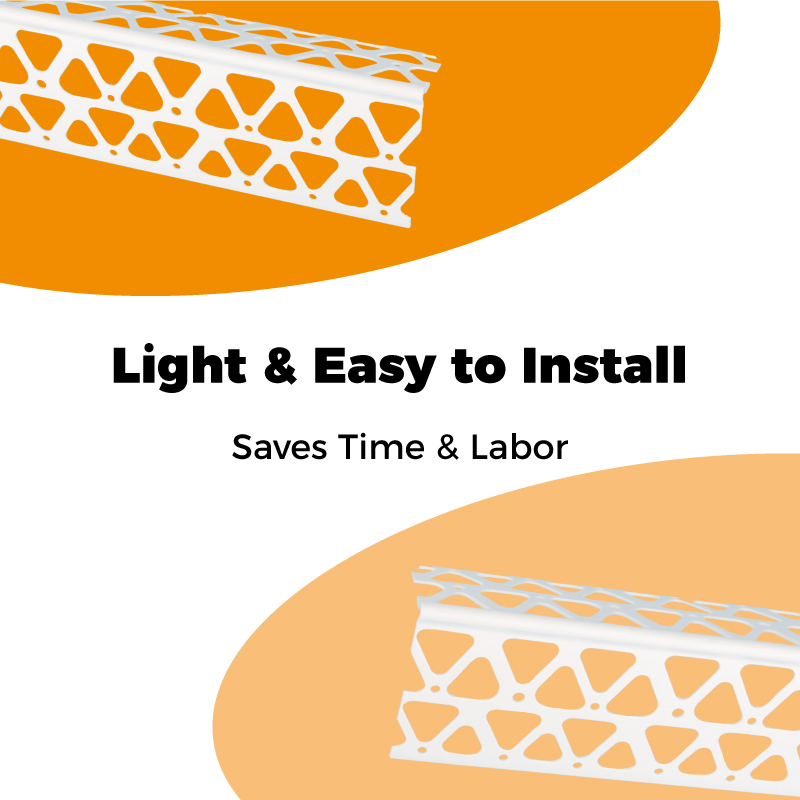 High Strength Impact Resistant PVC Corner Bead for Office Building Wall Finishing