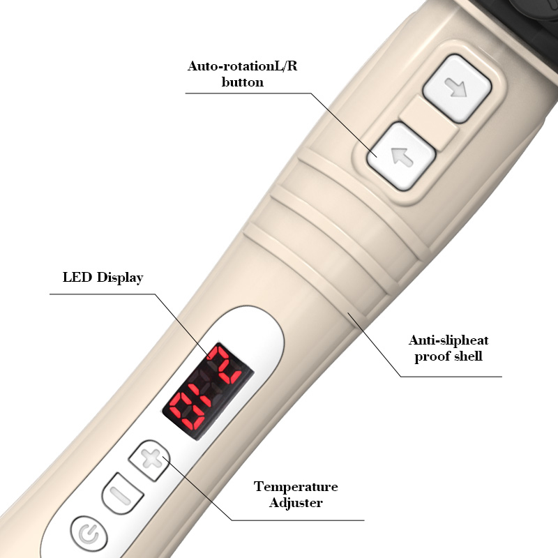New Type of Automatic Left and Right Rotation Large Wave Curling Iron, Portable, Detachable, Controllable Speed, Customized Wholesale