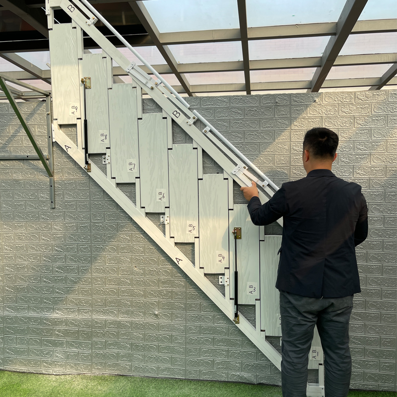 Cast Iron Staircase Custom Made Prefabricated Metal Outdoor Folding Aluminum Alloy Foldable Wall Stairs