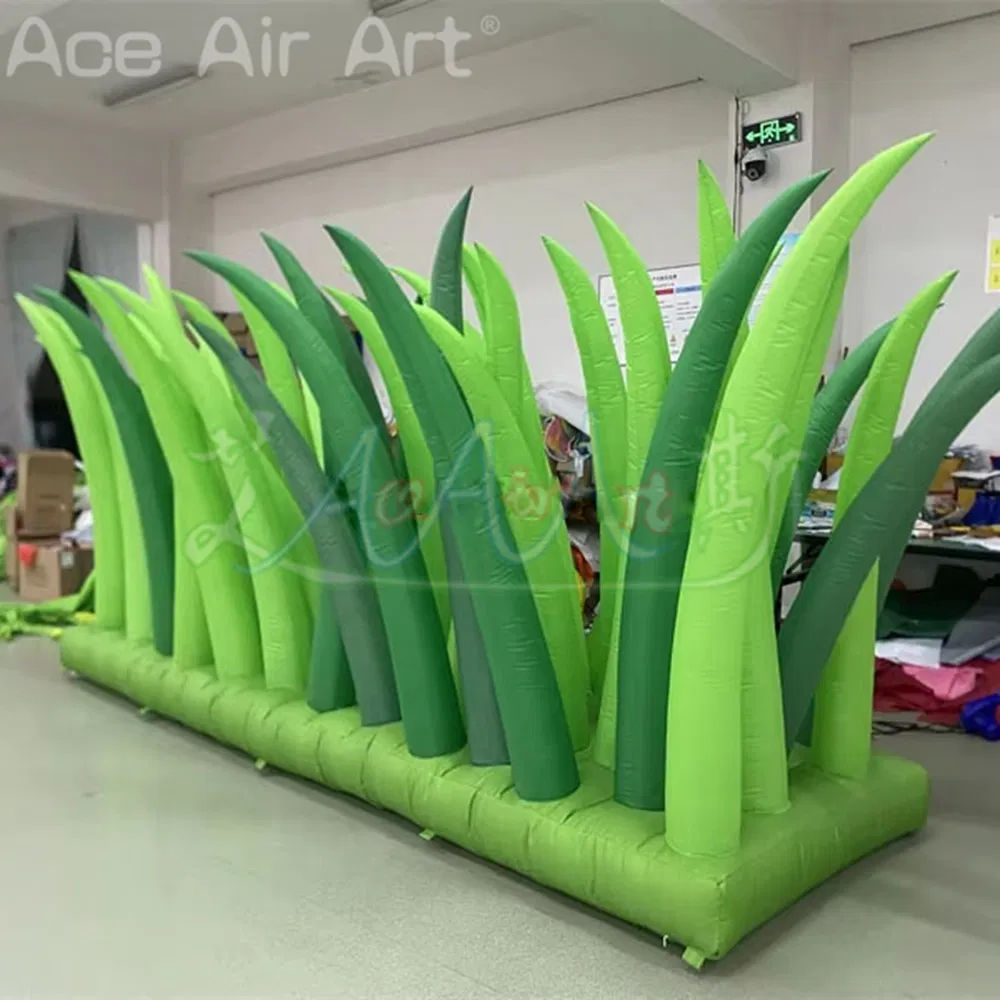Outdoor Inflatable Flower Model Green Inflatable Grass Plant for Party Decoration