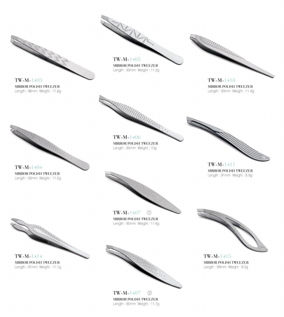 Professional Customized Precision Stainless Steel Eyebrow Tweezers