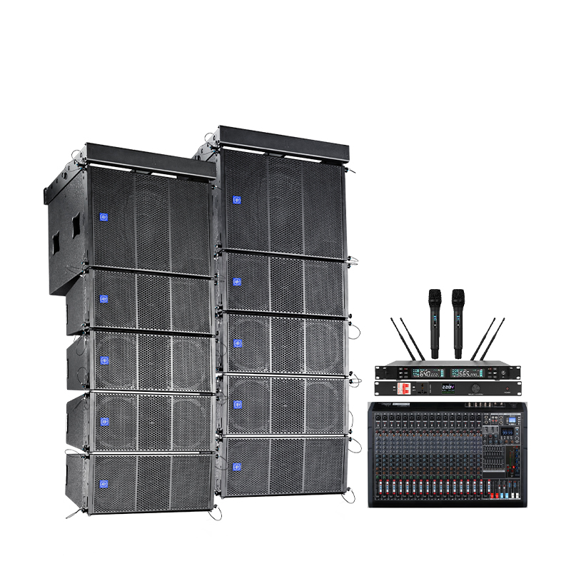 Chordio Tg-208 Active Dual 8 Inch Church Line Array System Professional PA Audio Sound Loud Speaker for Party