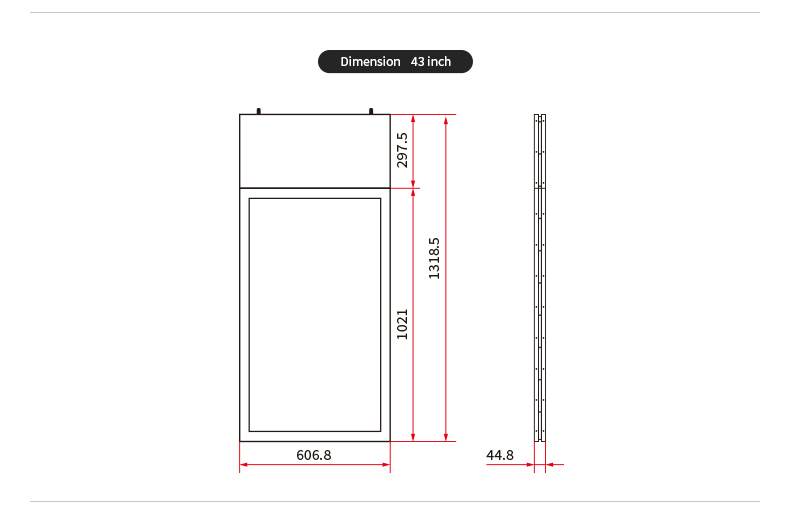 New Arrival 300/700 Nits Hanging Double Side Digital Signage Displays LCD Advertising Player Kiosk Monitor