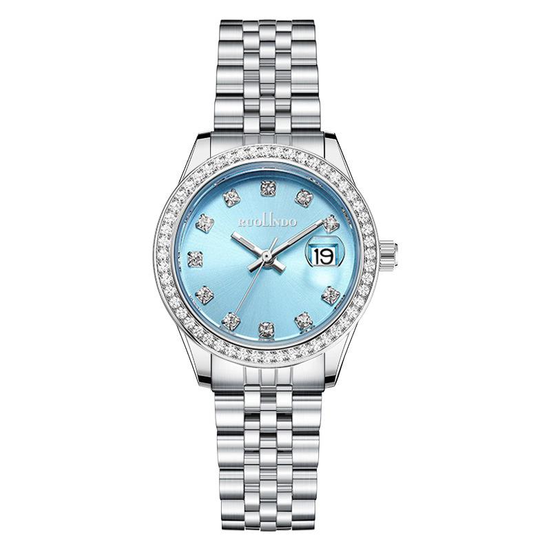 Classic Women's Quartz Watch with Moissanite Diamonds Waterproof Wrist Watch Cell Original Designer Super Clone Fashion Watch Alarm