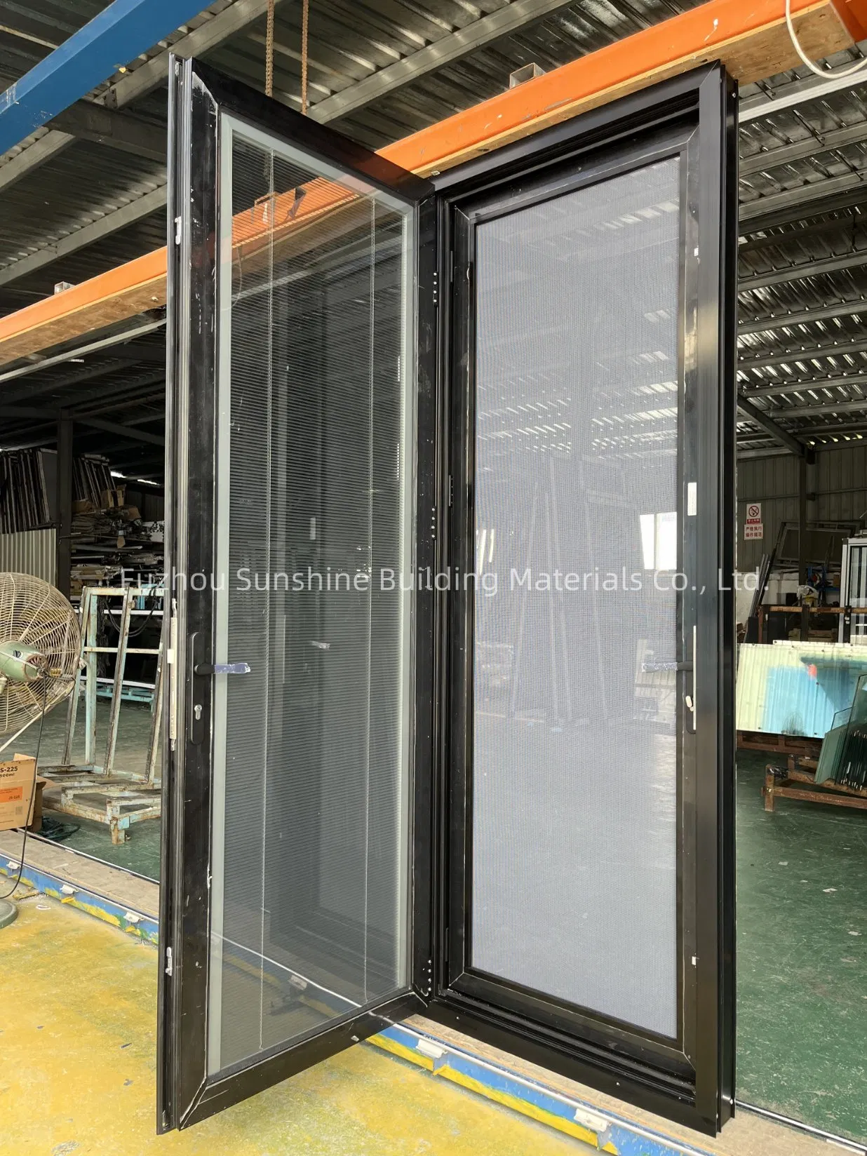 European Style UPVC Casement Door with Windproof Hurricane Glass and Safety Hardware
