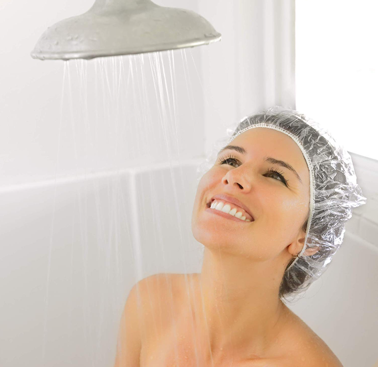 Wholesale Price Disposable Shower Cap Waterproof Clear Bath Caps