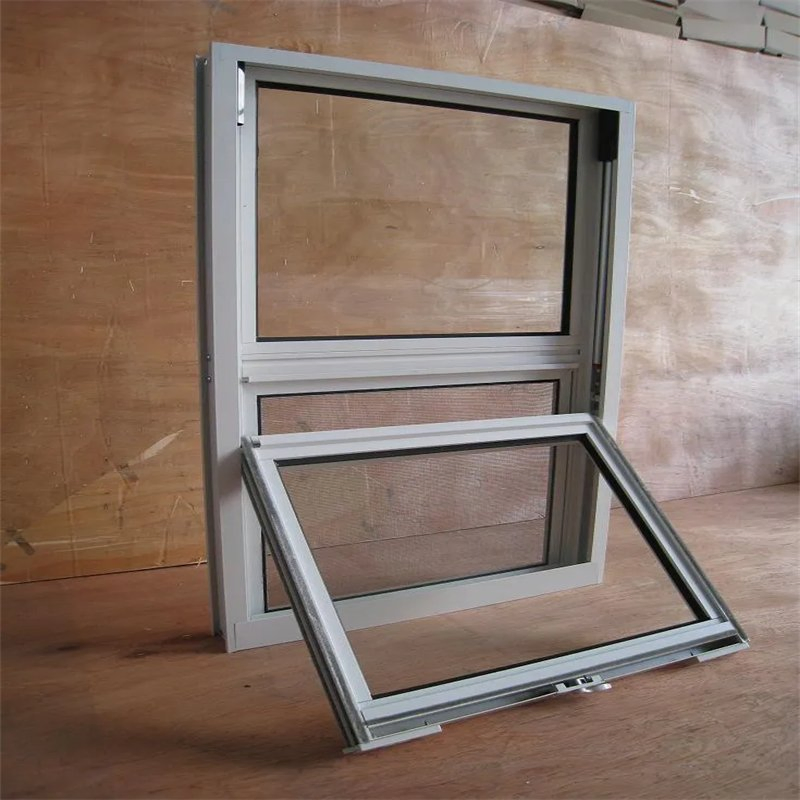 Metal Design American Style White Single Hung Aluminium Window