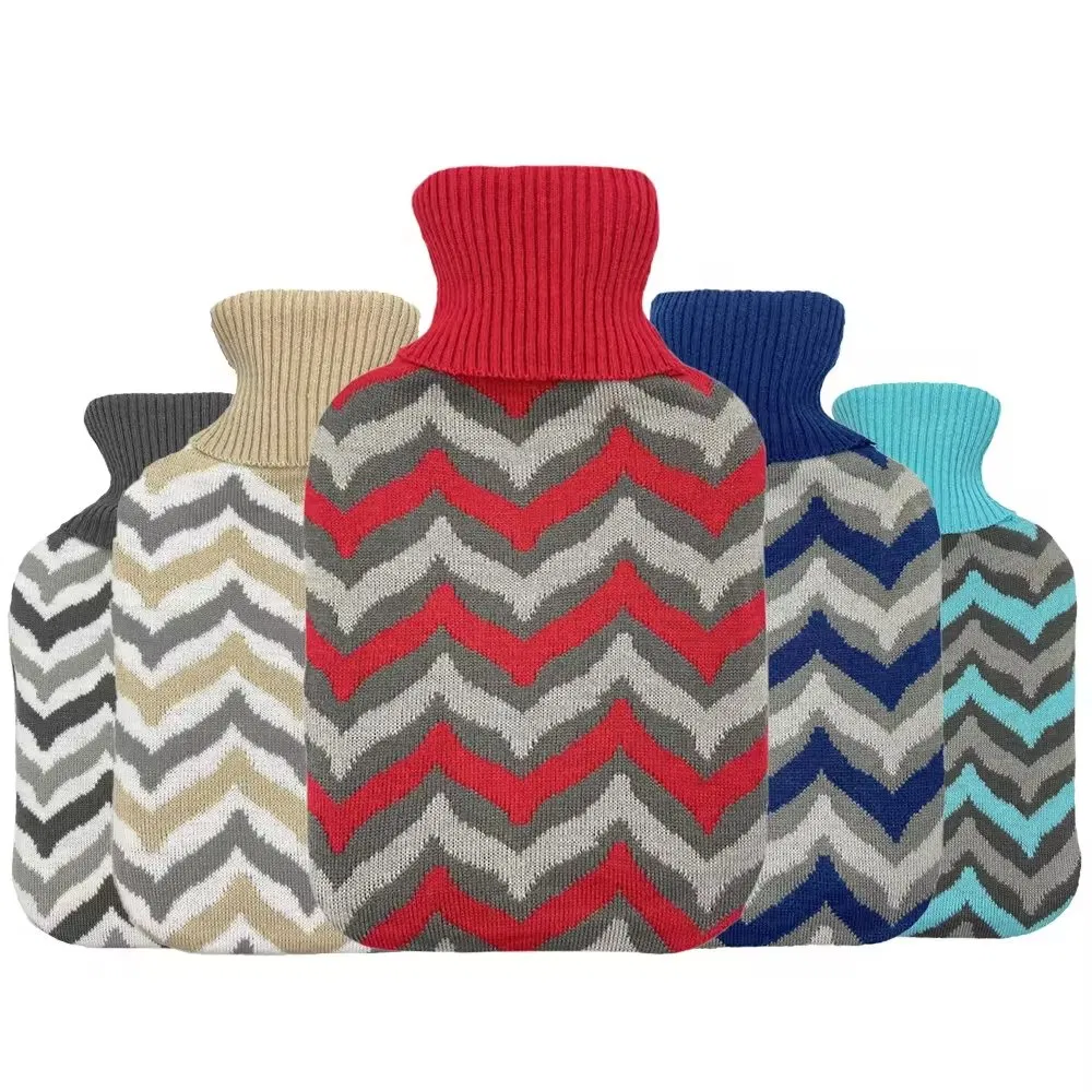 OEM ODM Hot Selling Unique Design Cheap Knitted Rubber Hot Water Bag Bottle Cover