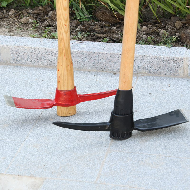 Rail Steel Pickaxe Mattock for Trenching and Digging, Ergonomic Handle