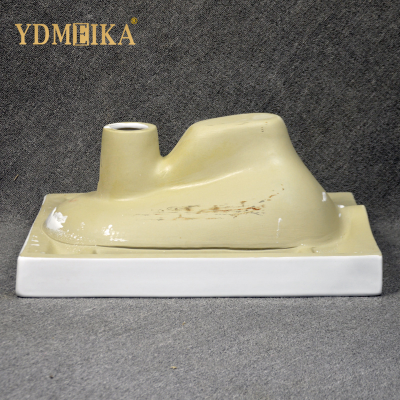 Wash Down Ceramic Squat Pan Full Accessory Floor Mount Toilet Wc Hose Construction S-Trap Squat Pan