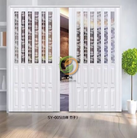 China Manufacturer Bathrooms PVC Sliding Accordion Doors Folding Door Plastic with Lock PVC Accordion Door