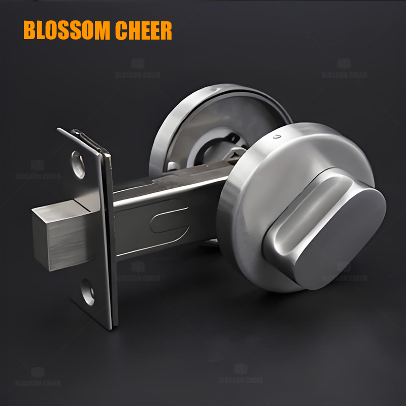 Bathroom Toilet Bolt Door Lock with Red Green Indicator Stainless Steel Design