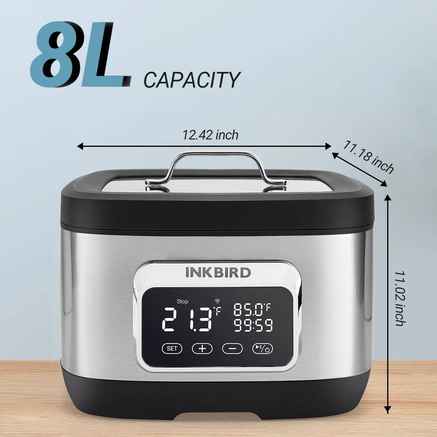 Inkbird Isv-500W 8 L Smart Pot Slow Cook Portable Slow Cooker for Kitchen