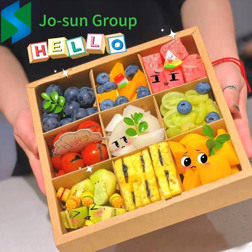 Kraft Paper Fruit Packing Box Picnic Platter Dessert Cake Packing Box