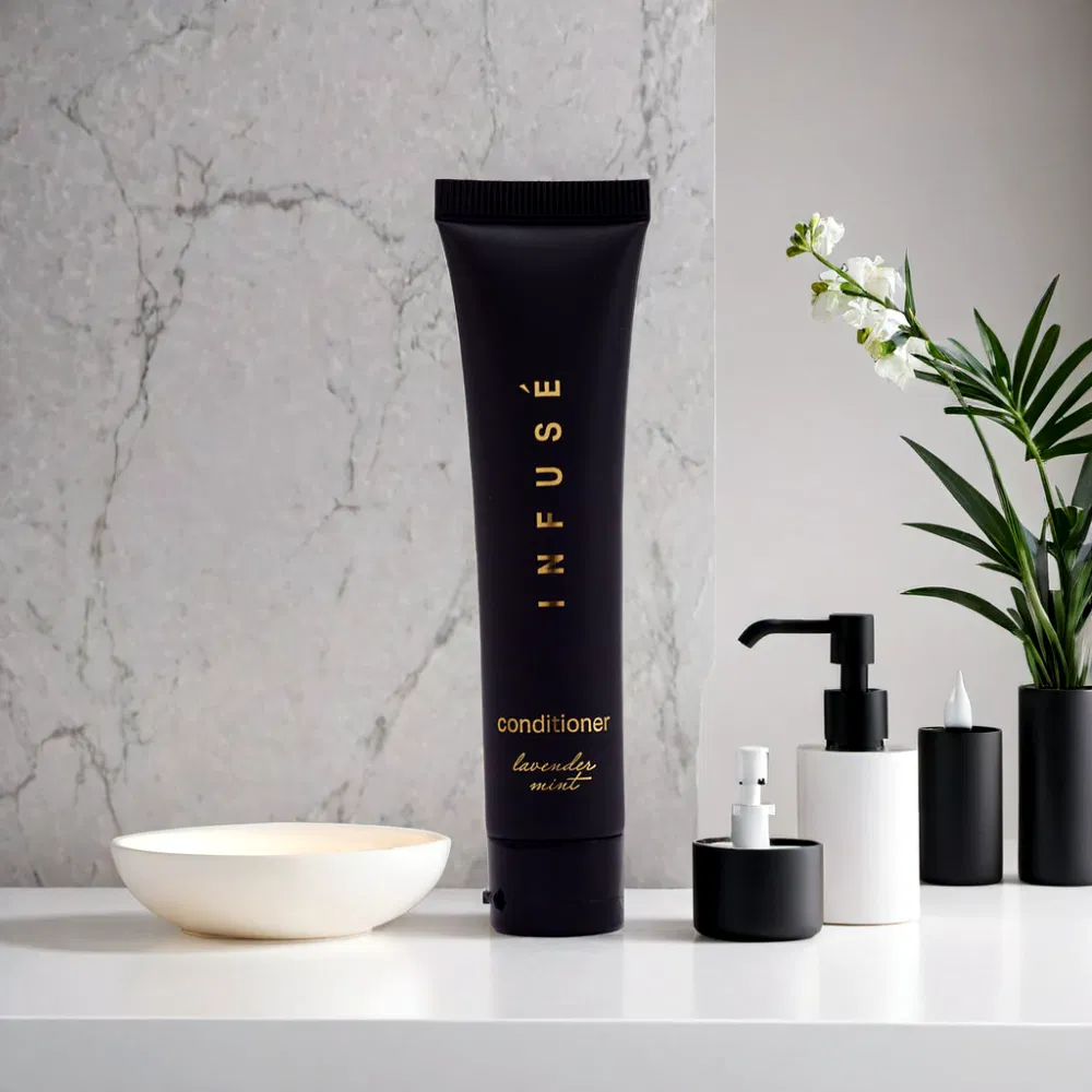Luxury Mini Hotel Eco-Friendly Logo Lotion Shampoo Travel Amenities Hose
