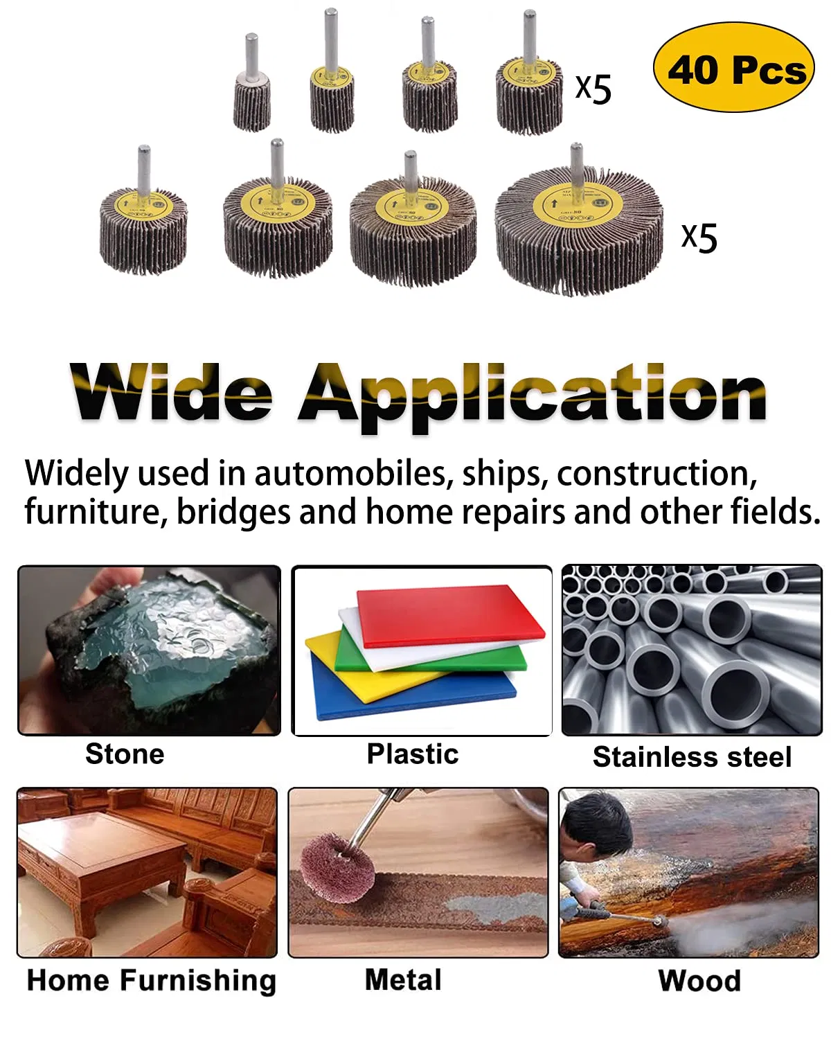 Лепестковый шлифовальный круг на оси для полировки металла