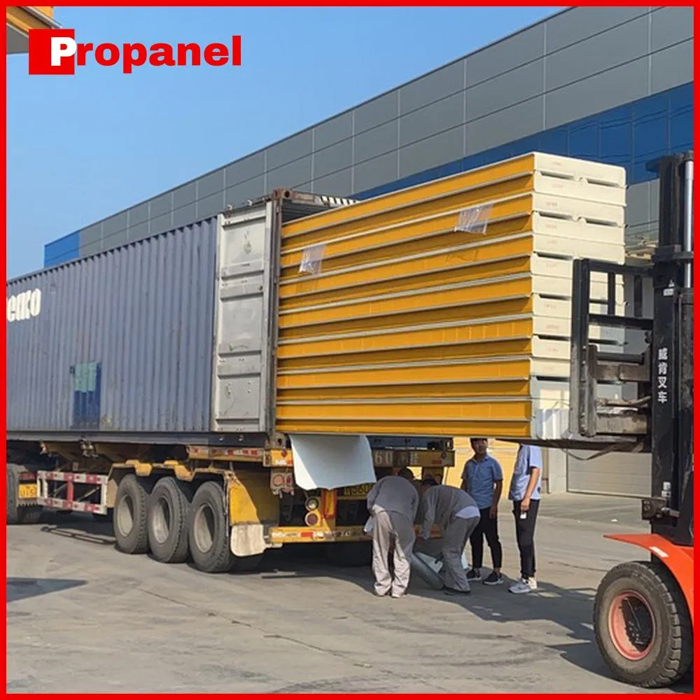 PUR/PU/PIR/Puf Polyurethane Foam Insulation/Insulated Sandwich Wall and Roof Panels for Prefabricated Houses/Steel Structure/Modern Building/Cold Room