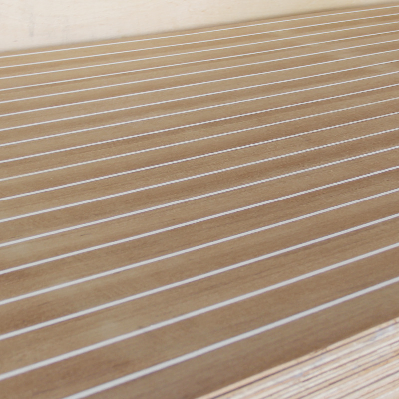 Myanmar Teak Flooring White Strip Composite Panels Corrosion-Resistant Yacht Indoor Flooring