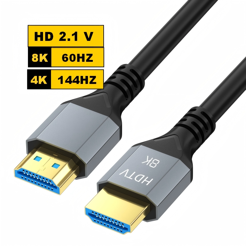 HDMI кабель 8K V2.1, 1-10м, золотое напыление