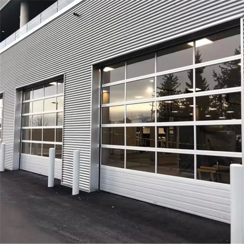 Custom Made Aluminum Alloy Modern Garage Door Automatic Bifold Overhead Warehouse Industry Door Garage Door