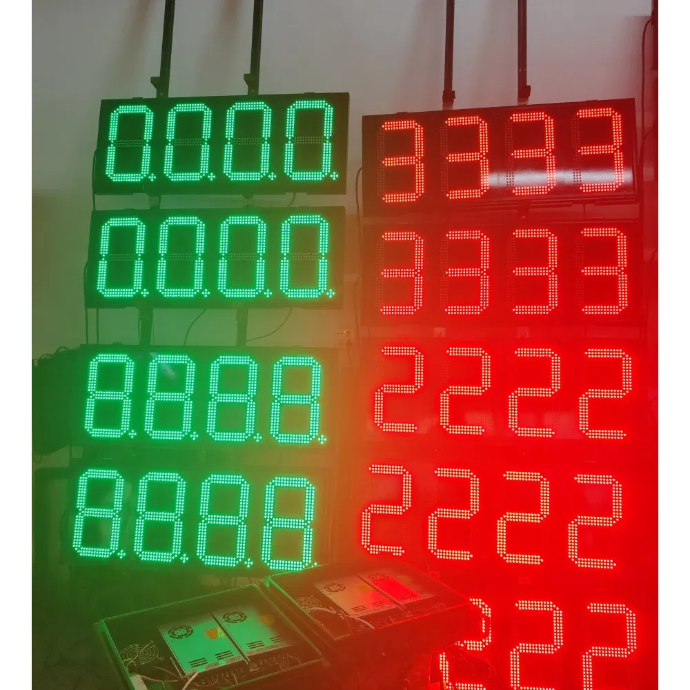 Fuel Station Pylon Sign Gas Station Signs LED 7 Segment LED Board Gas Price Displays 88.88