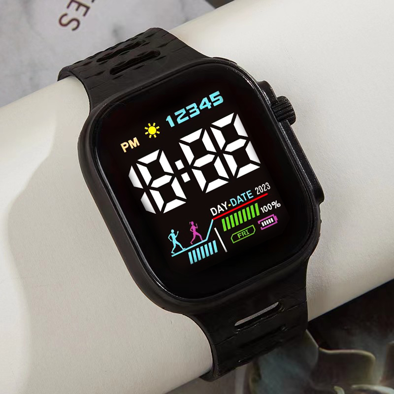 S8-1 Square Electronic Watch; Cross-Border Hot Macaron Electronic Watch; Night Light Student Watch; Gift Watch