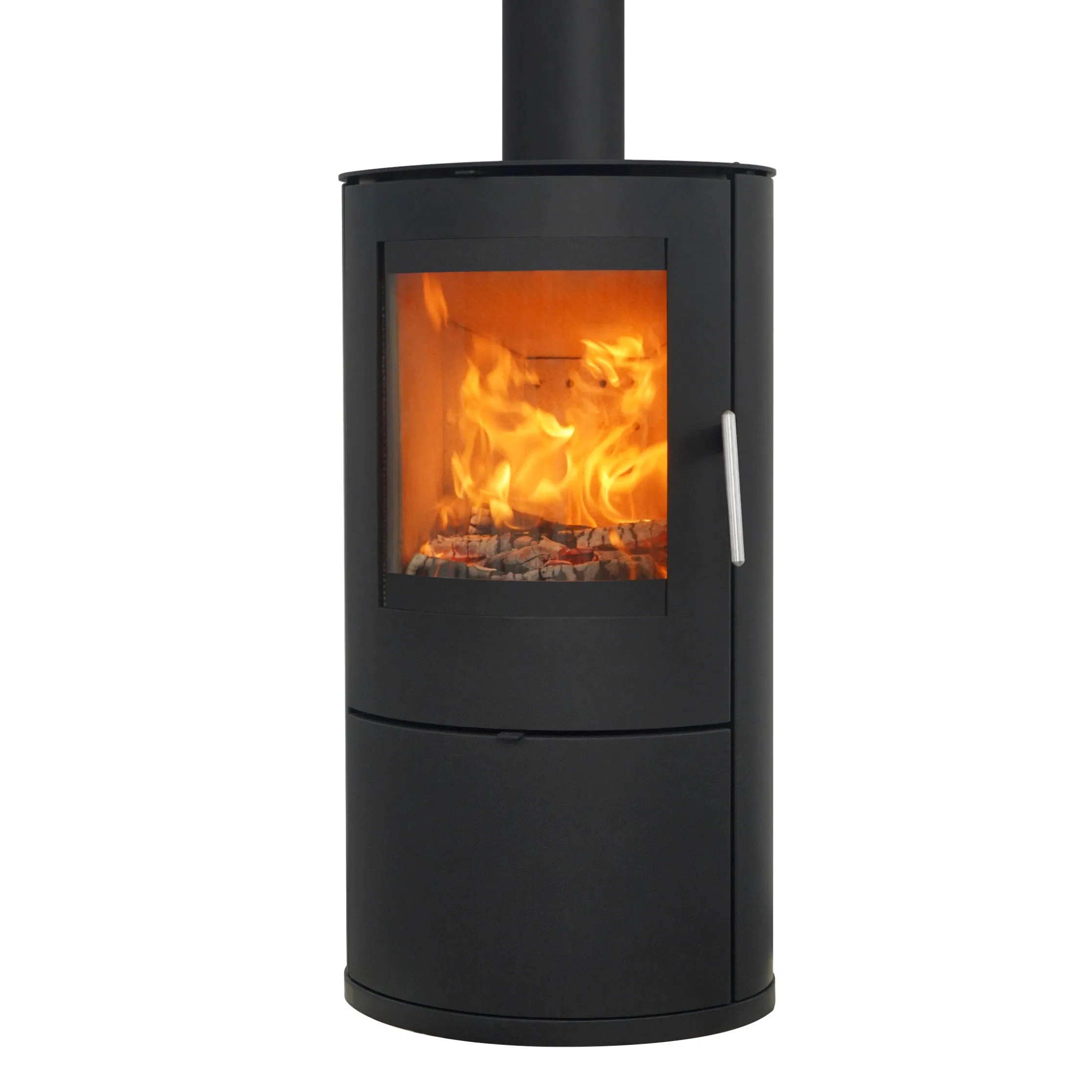 Curved Indoor Wood Burning Fireplace Stove for Heating