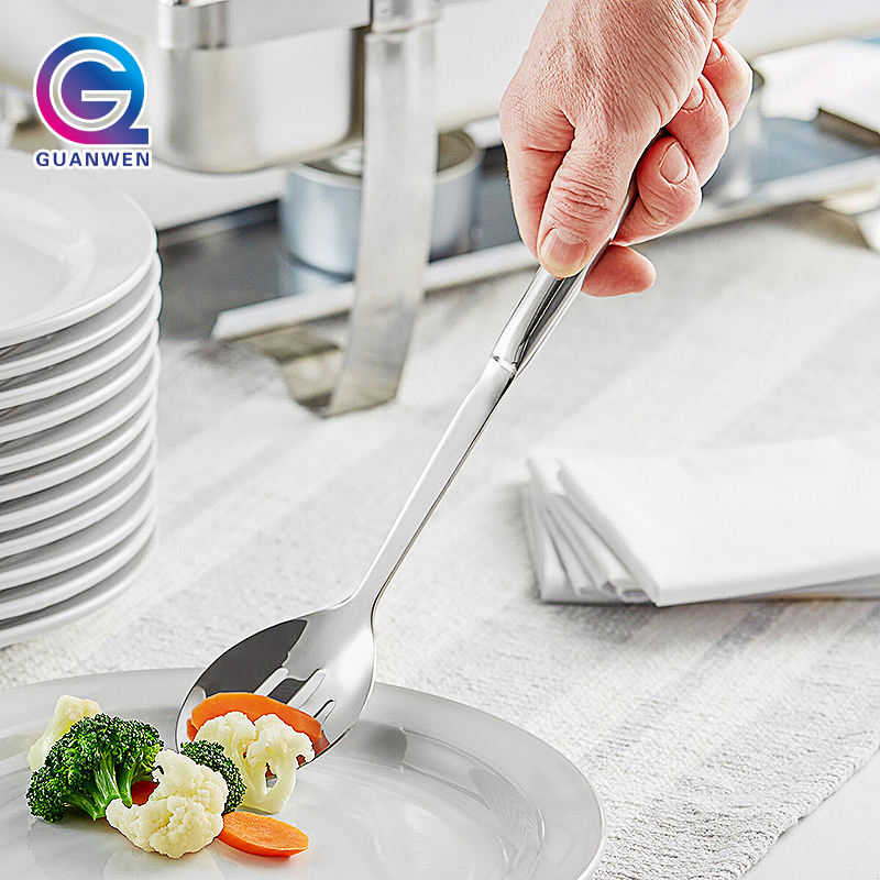 5piece Hollow Stainless Steel Handle Buffet Serving Utensils Set