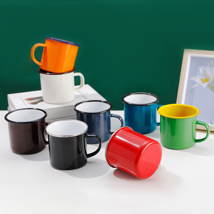 Эмалированная кружка для кемпинга с логотипом, 400 мл