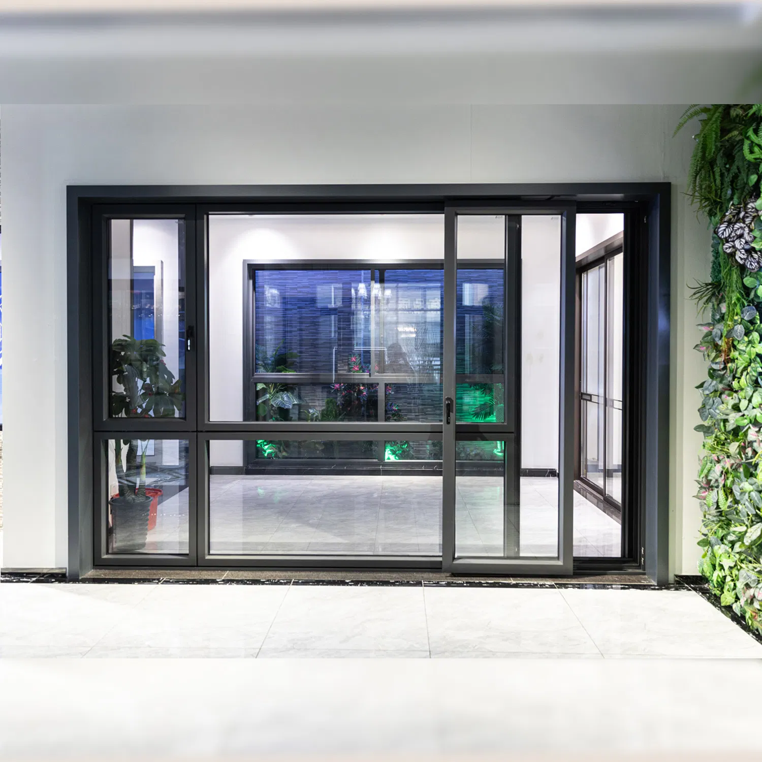 Premium Powder-Coated Double Glazed Soundproof Energy Saving Aluminum Sliding Door