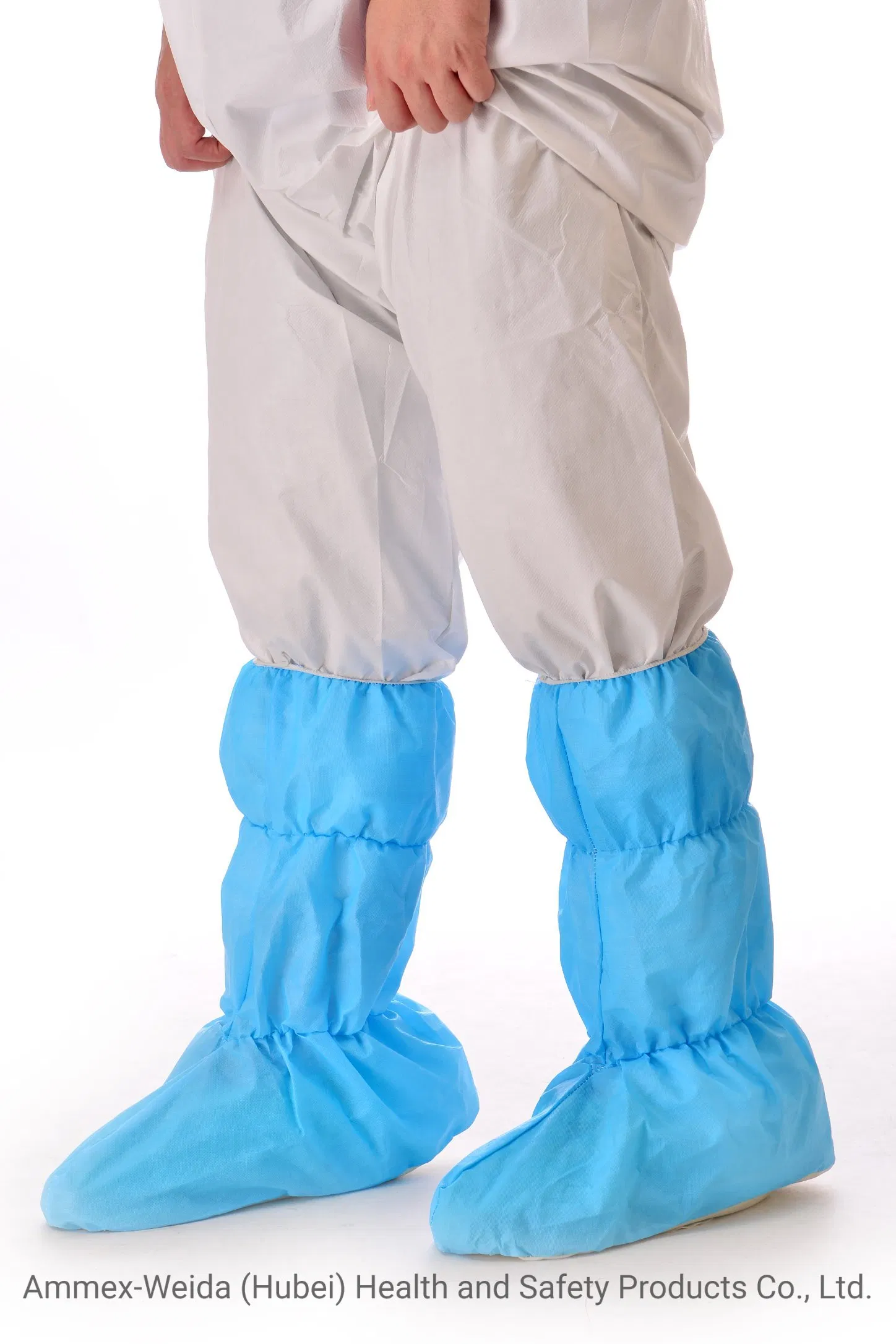 Anti-Slip and Waterproof Disposable Use Boot Cover with PVC Sole for Food Industry and Factory