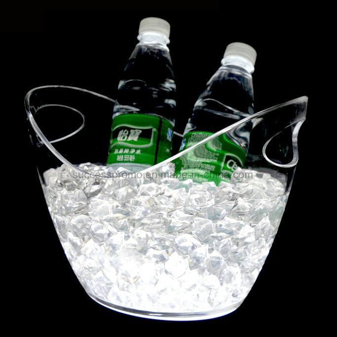 Popular Transparent 8L V Shape Illuminated Wine Ice Bucket