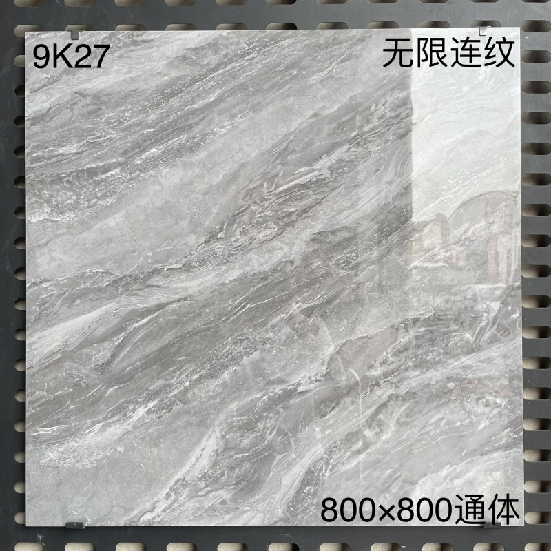 Premium 80*80cm White Grey Marble Glazed Polished Porcelain Ceramic Square Floor Tiles for Bedroom and Living Room