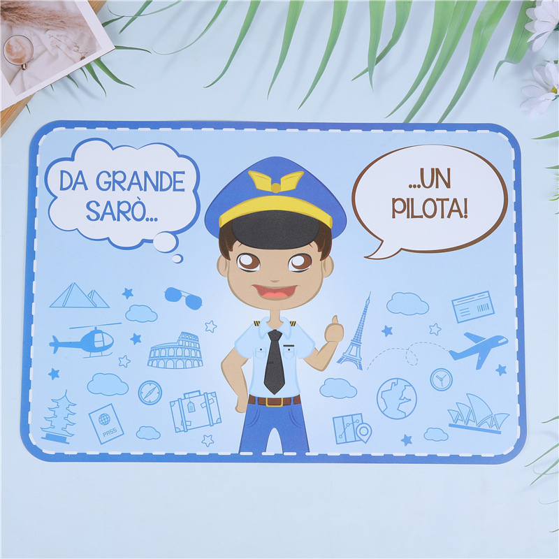 Vibrant Custom UV Printing PP Table Mat Dining Table Restaurant Plastic Placemat