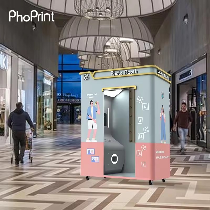 New Design Photo Booth Vending Machine with Printer and Social Media Photo Booth Machine