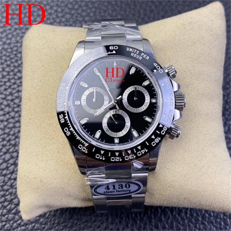 Top Quality Super Clone Clean Factory 4130 Movement Automatic 5A Mechanical Men's Mechanical 116500ln-0002 Chronograph Watch Custom 40mm