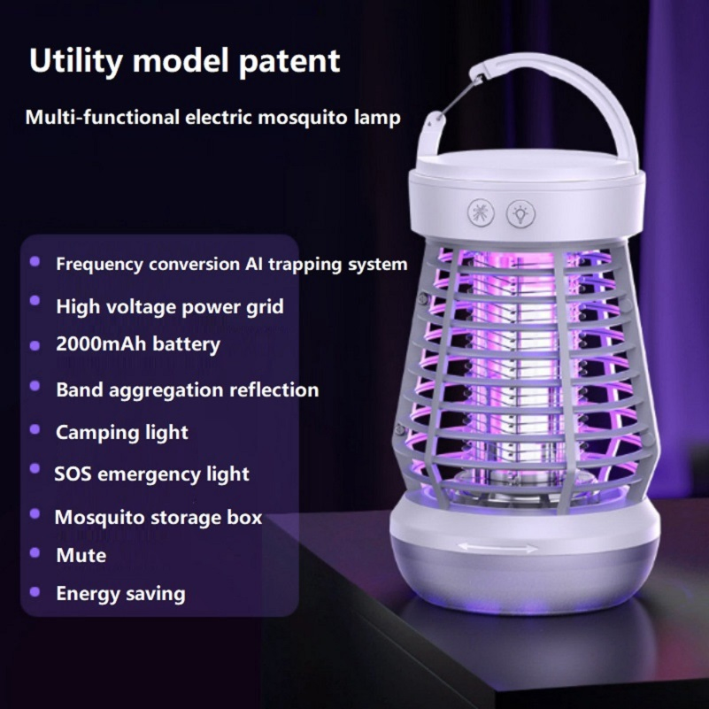 China Wholesale Camping Portable Killer Lamp Fly Insect Zapper Sos Emergency Light USB Rechargeable Electric Shock Mosquito Killer Lamp