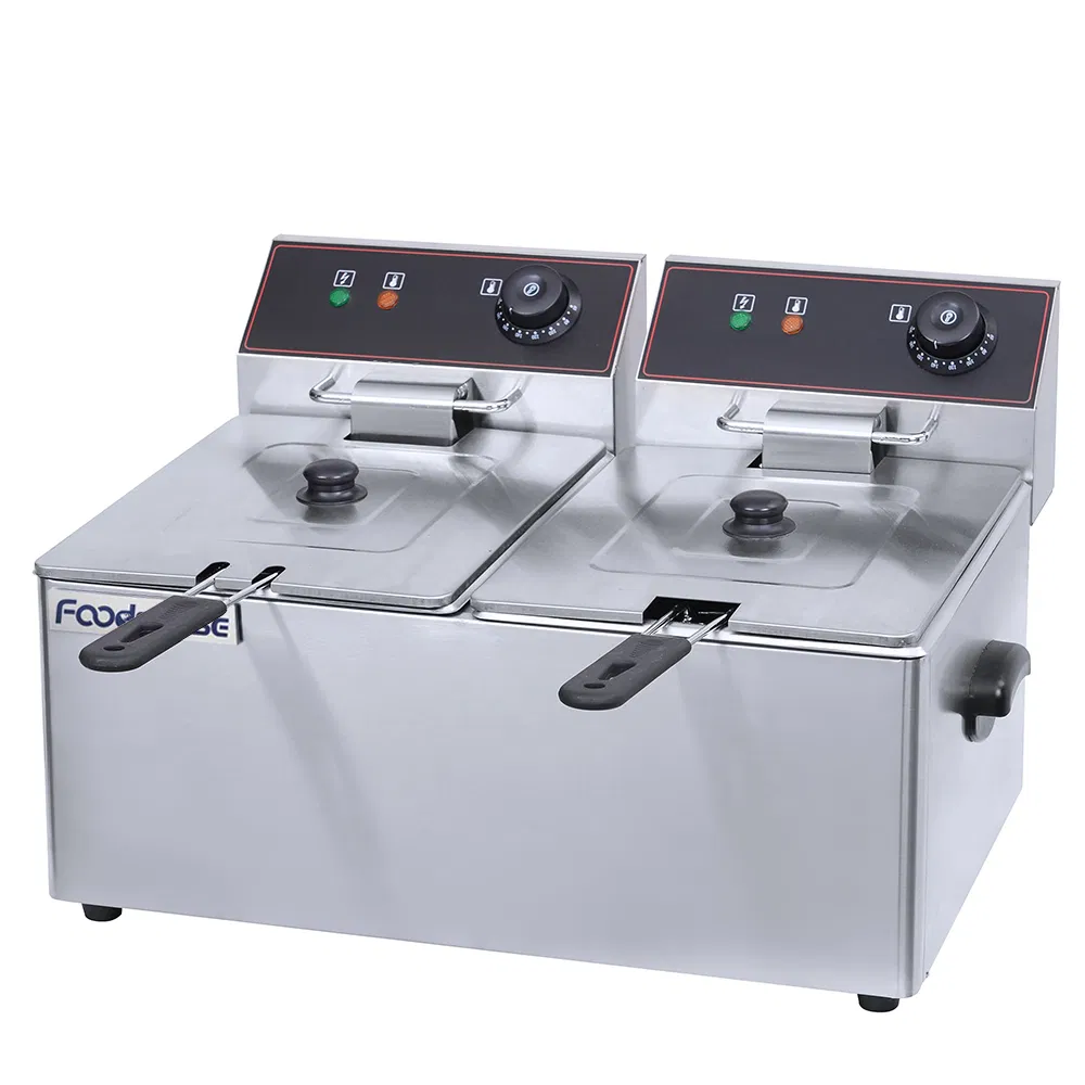 Table Top Commercial Electric 2-Tank 2-Basket Deep Fryer