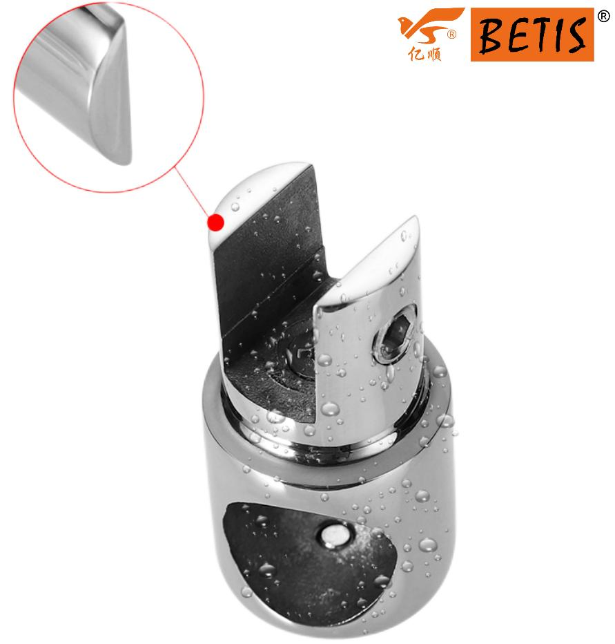 Direct Sales Bathroom Hardware Shower Room Mirror Finish Stainless Steel Heavy Duty Hanging Clamp for Ø 22mm Pipe Fittings