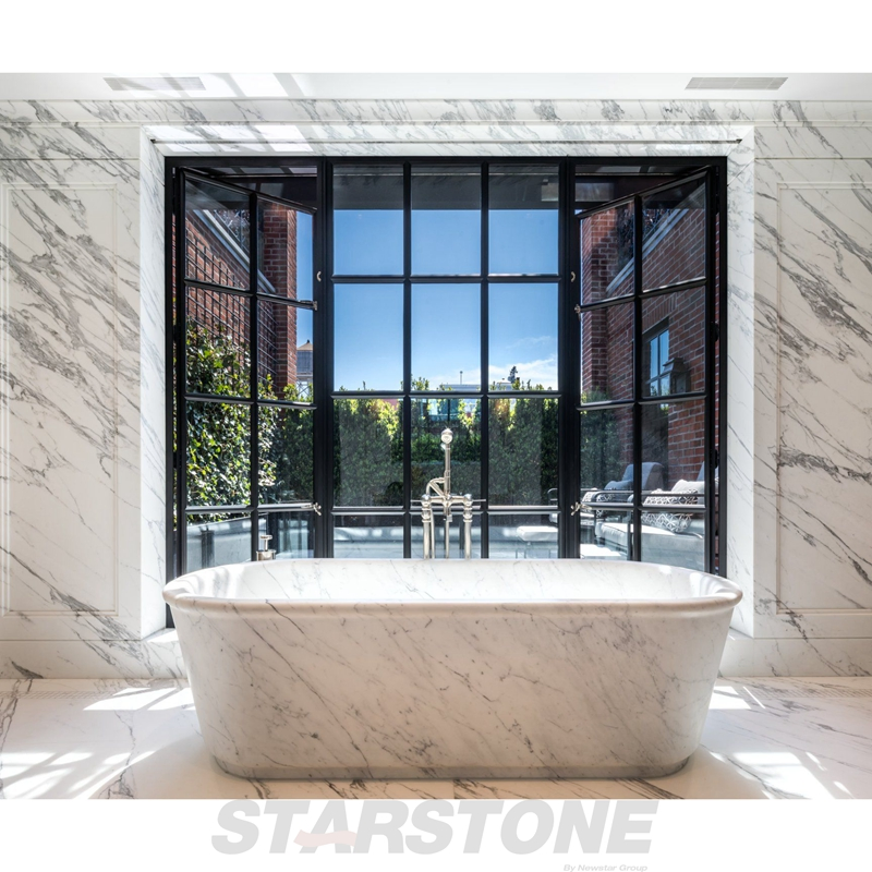 Роскошная мраморная ванна Calacatta