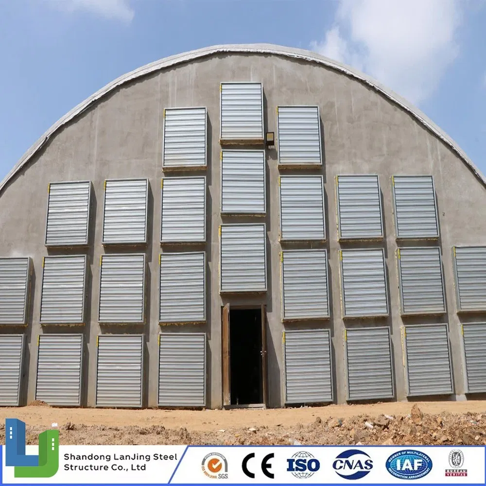 Steel Structure Layer Egg Chicken Broiler Poultry House Prefabricated Building for Ethiopia/Uganda/Zimbabwe